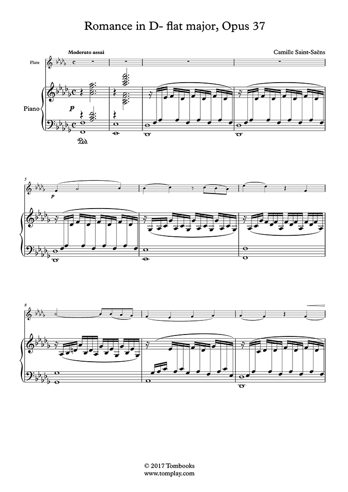 Free Sheet Music For Piano Solo - Camille Saint-Saens - Download PDF ...